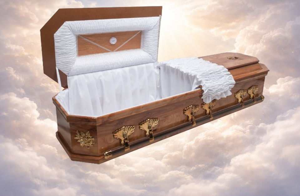 Octagonal Half View Casket