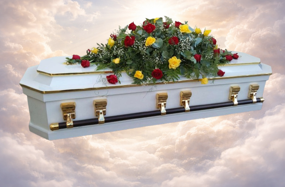 Octagonal Half View Casket